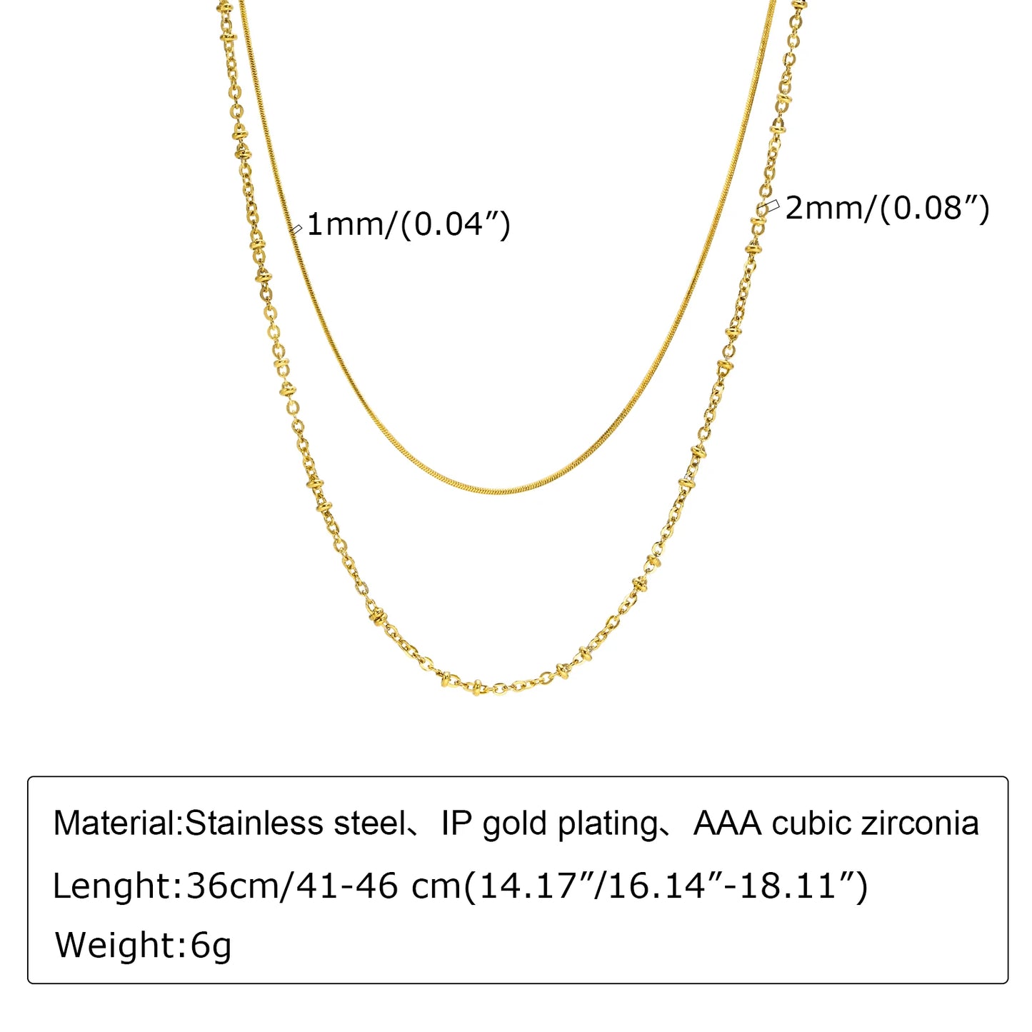 Gold Plated Lariat Necklace Double Layered