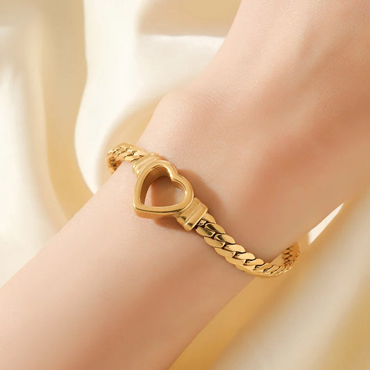 Heart Bracelets Gold Jewelry Gift