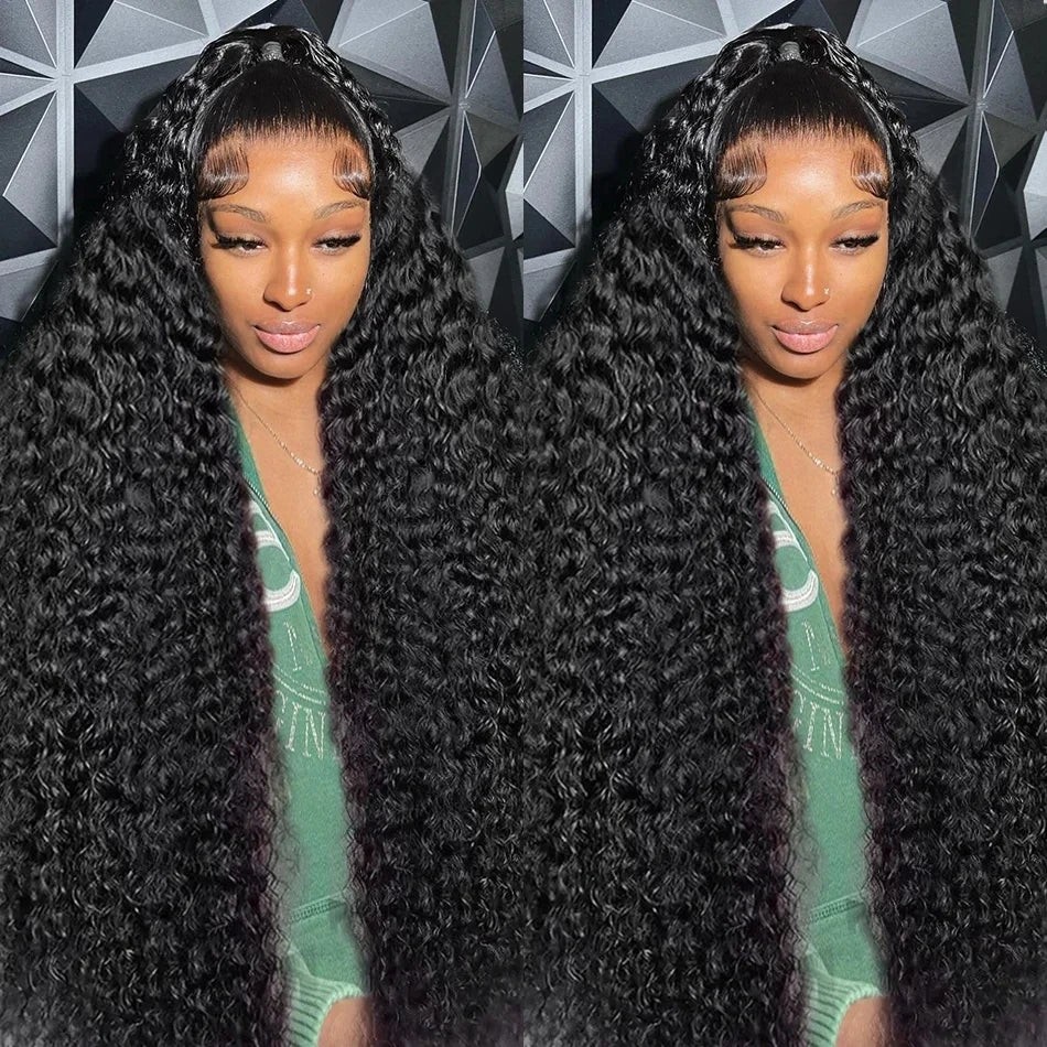 40 inch Water Wave Curly |13x6 Lace Frontal Wig