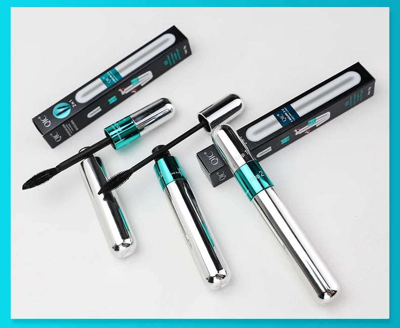 Double In-one Mascara Silk Fiber Waterproof | Thick Lengthening Eye Lashes