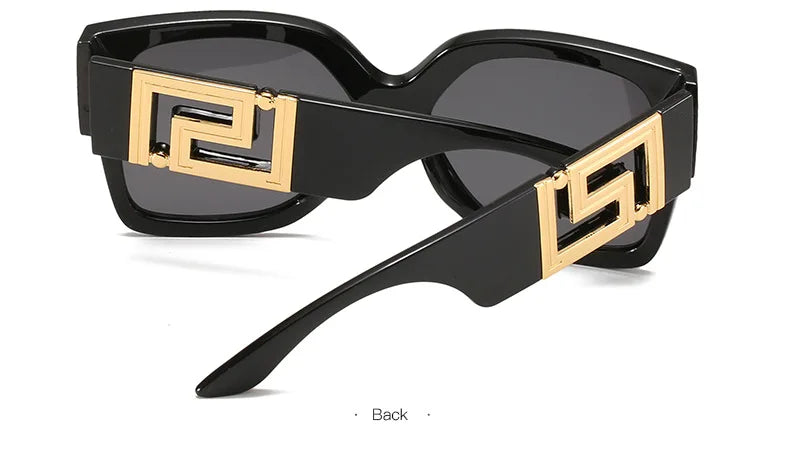 Luxury Stylish Square Retro Gradient Tone Sunglasses.