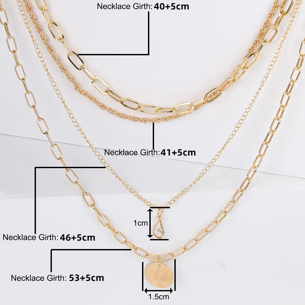 Hot Selling Water Droplet Layered Necklace