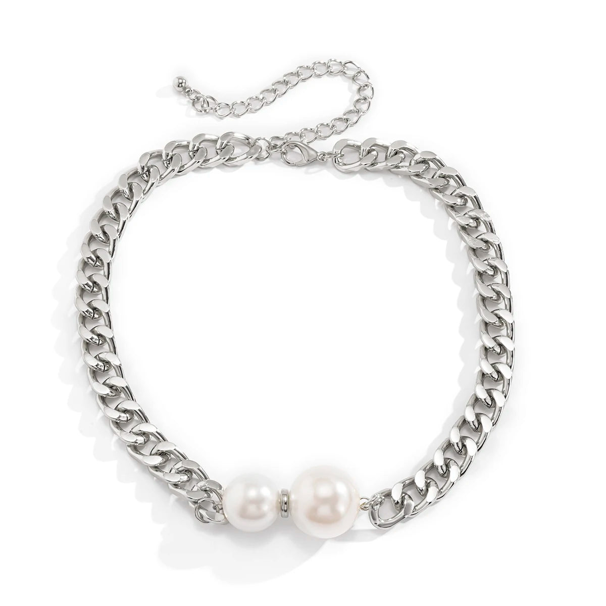 Imitation-Pearl Pendant Necklace