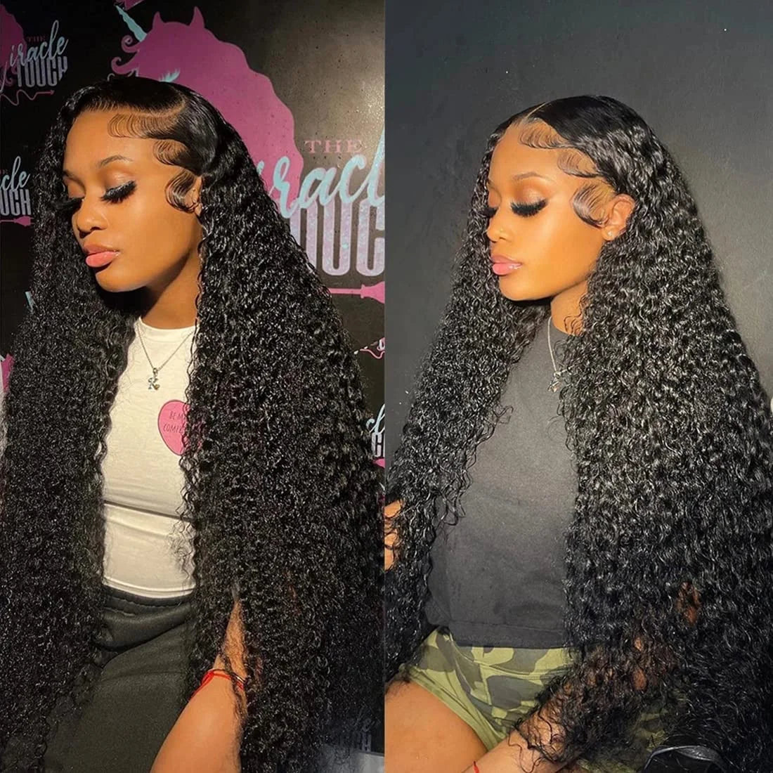 Brazilian 3 / 4 Virgin Curly Raw Hair Extensions