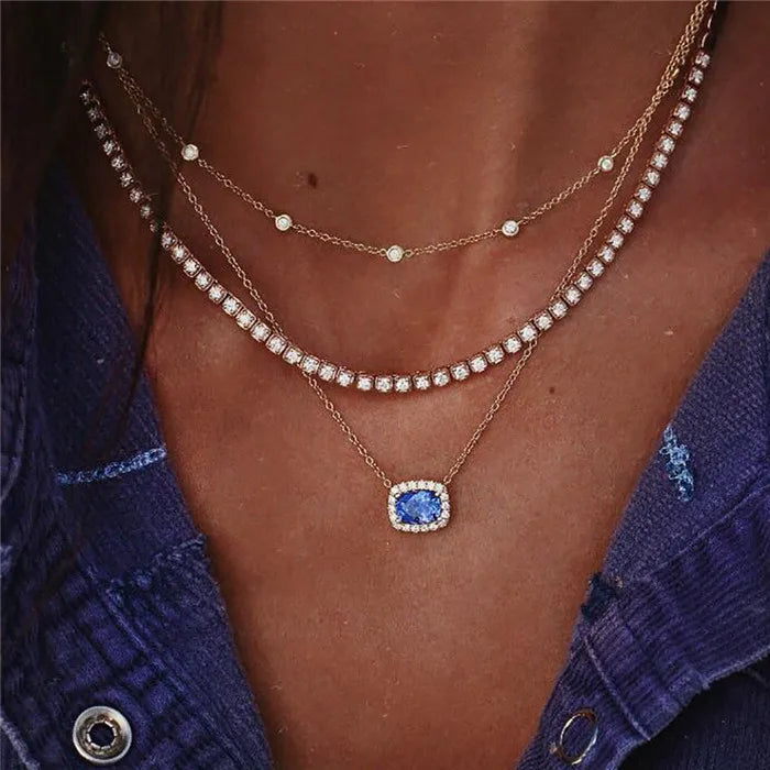 Boho Multi-element Crystal Necklaces