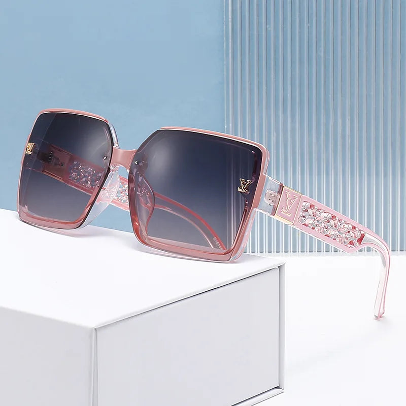 Luxury stylist retro square sunglasses