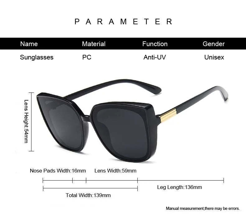Cat Eye Mirror Sunglasses