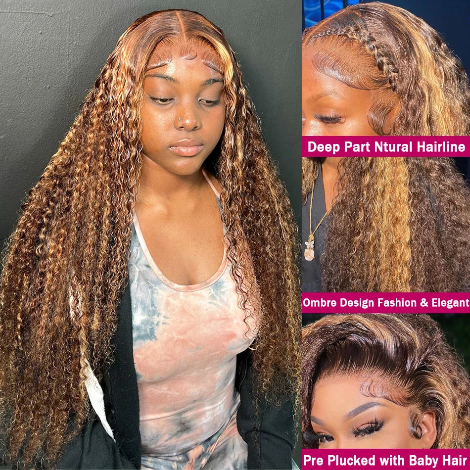 13x6  Curly Lace Front Human Hair Wig