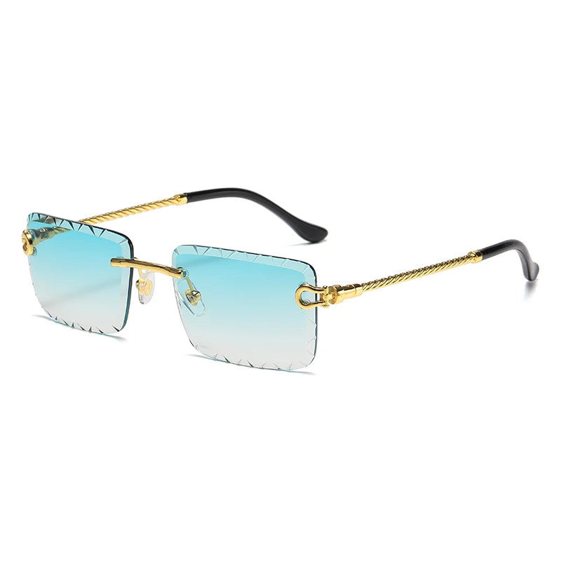 Rimless cutaway square rimmed