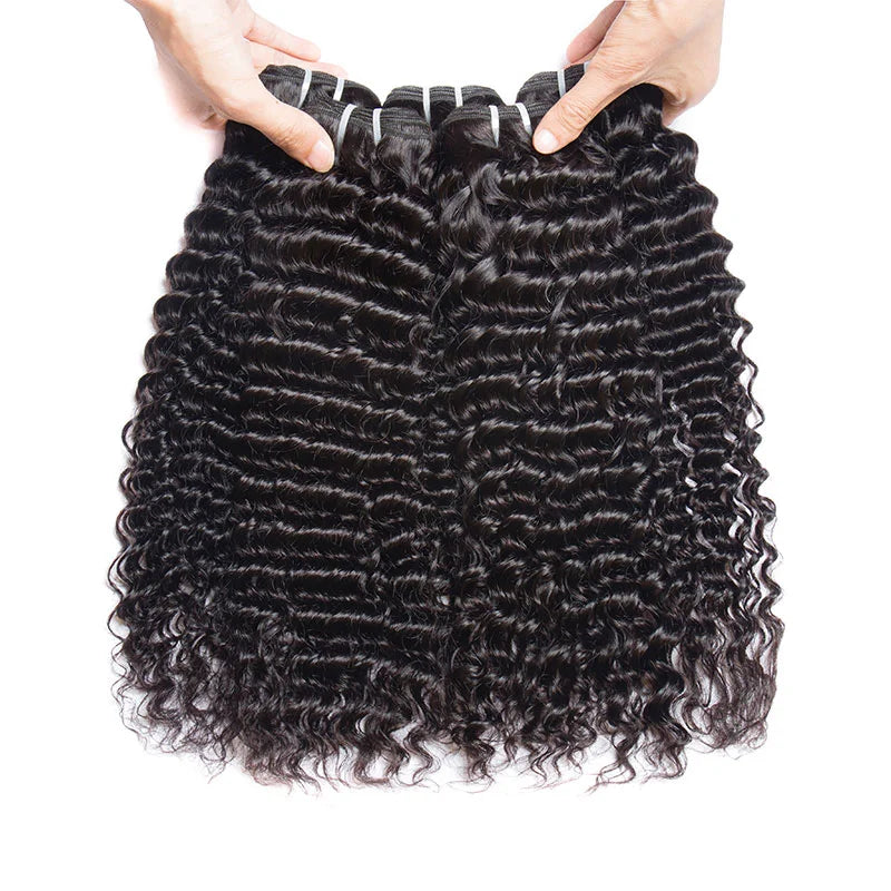 Brazilian 3 / 4 Virgin Curly Raw Hair Extensions