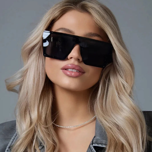 Oversized Flattop Square Sunglasses