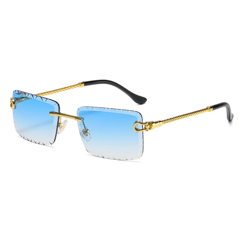 Rimless cutaway square rimmed