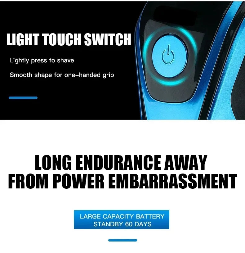 Electric multifunctional three-in-one shaver