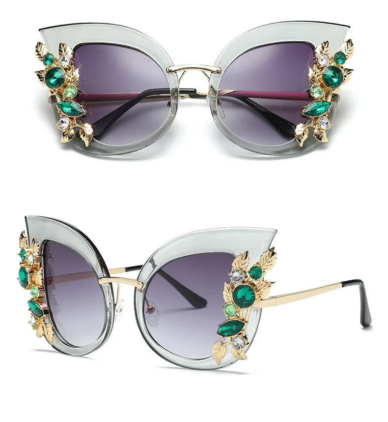 Diamond Luxury Rhinestone Butterfly SunGlasses