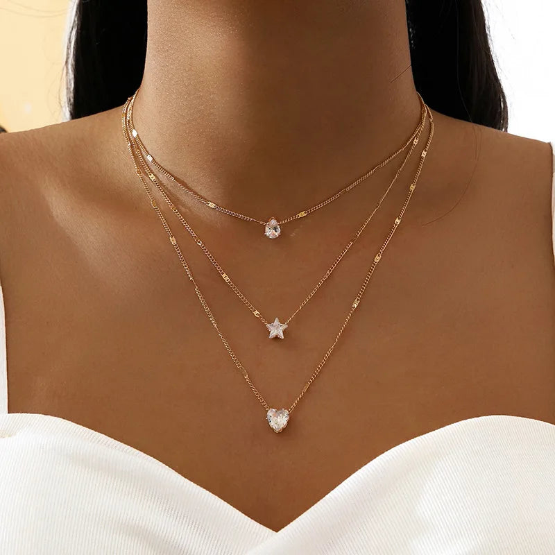 Heart Pendant Pearl Gold