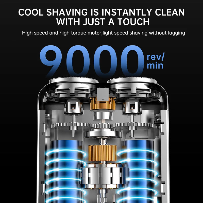 Mini Electric Shaver Dual Head Waterproof Razor