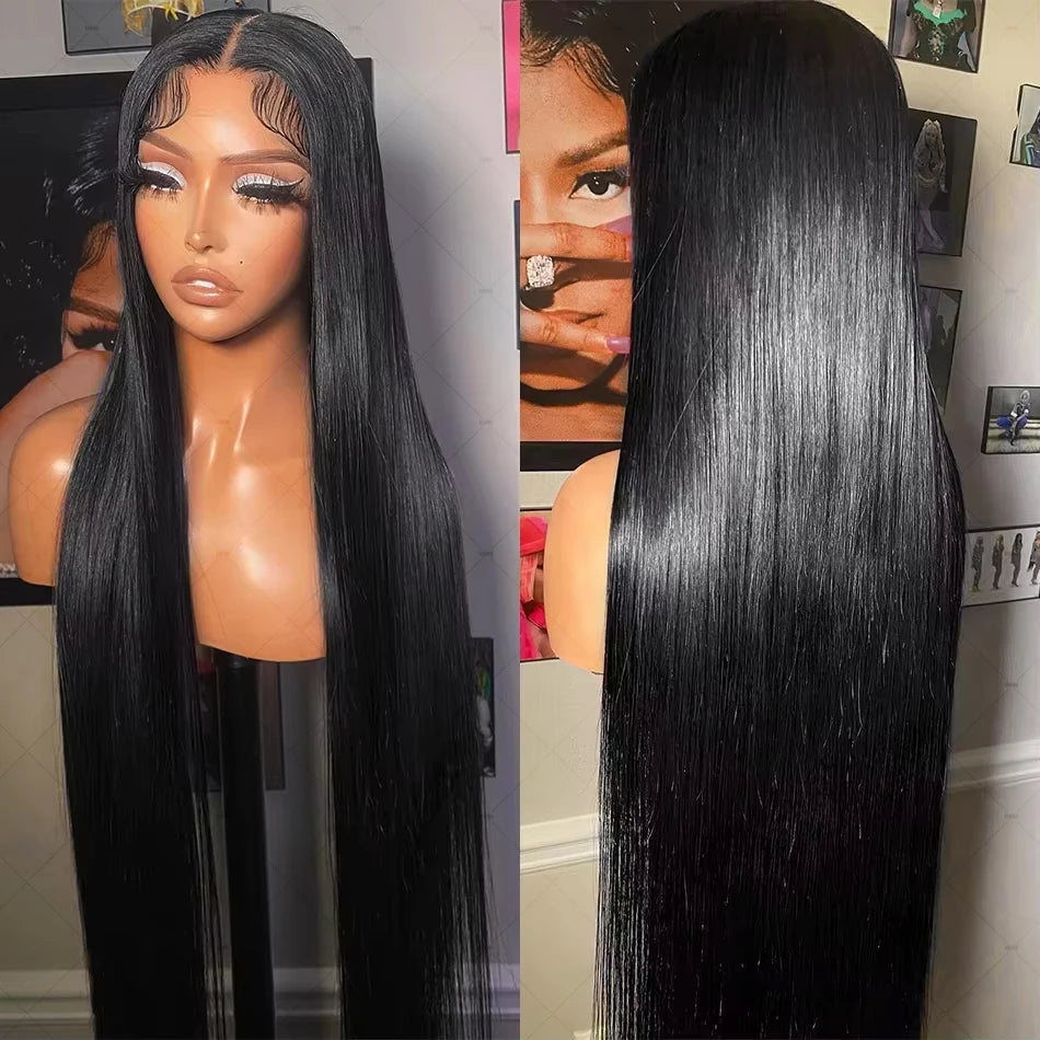 100% Human Hair | 280 Density Bone Straight | 13X4 Transparent Lace Front