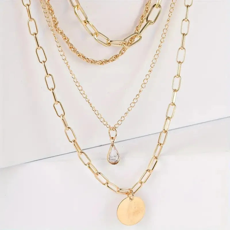 Hot Selling Water Droplet Layered Necklace