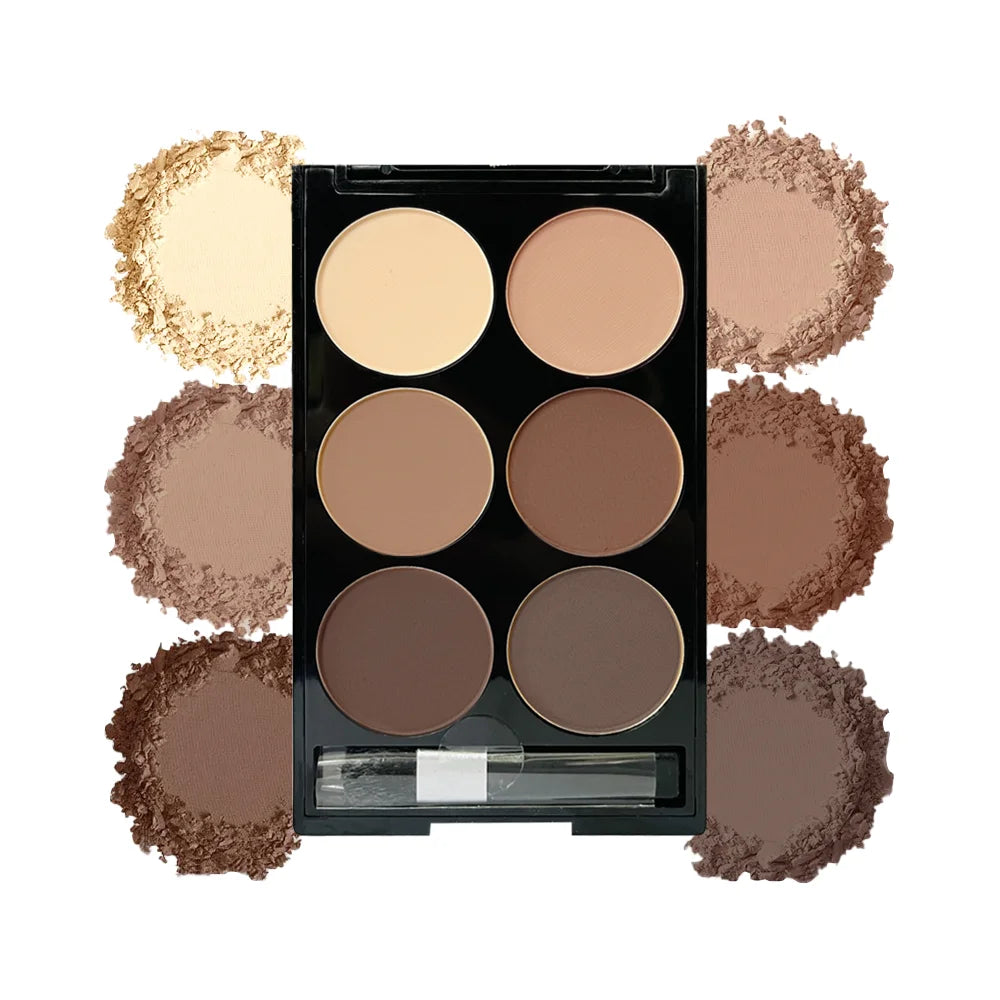 6 Colors Highlight Contouring Powder Palette