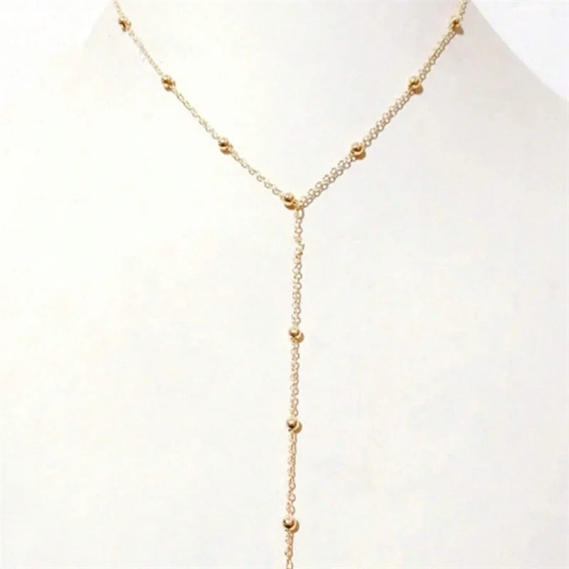 Vintage Long Chain Drop Necklace