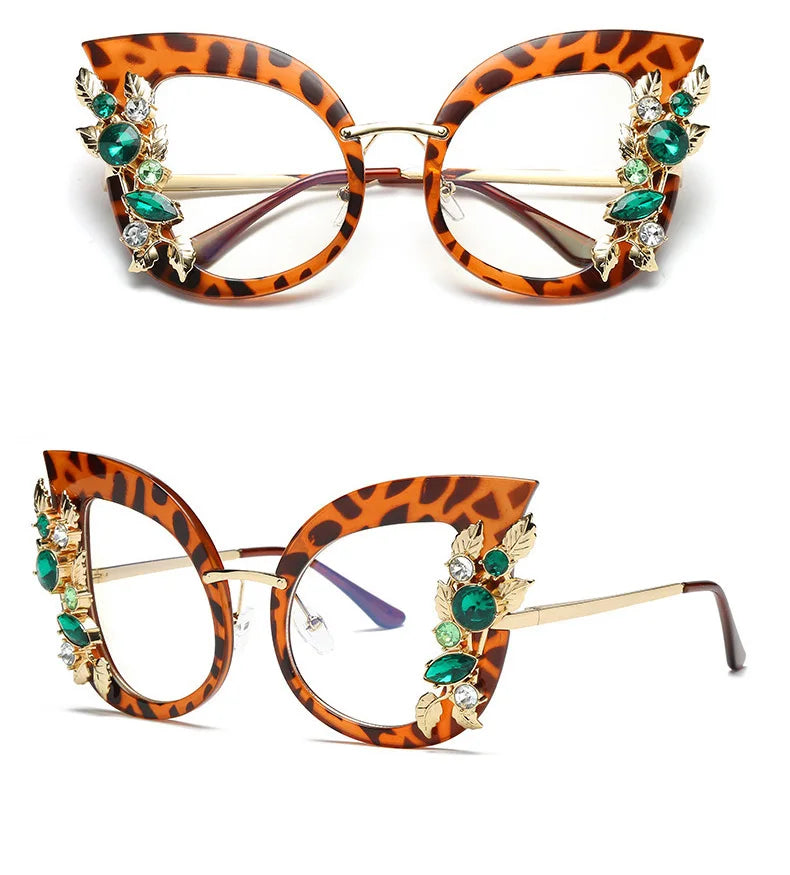 Diamond Luxury Rhinestone Butterfly SunGlasses