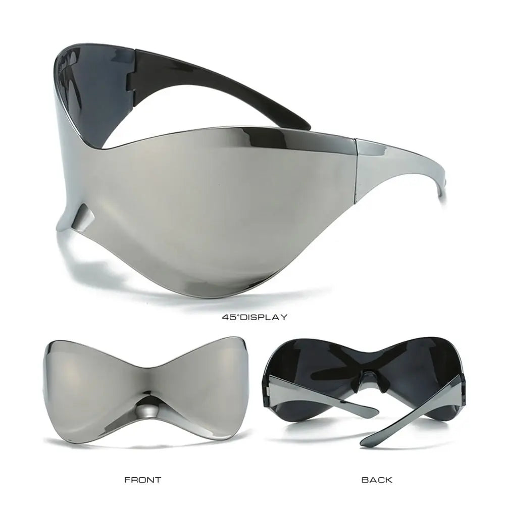 Futuristic Wrap Chic Rimless Shades