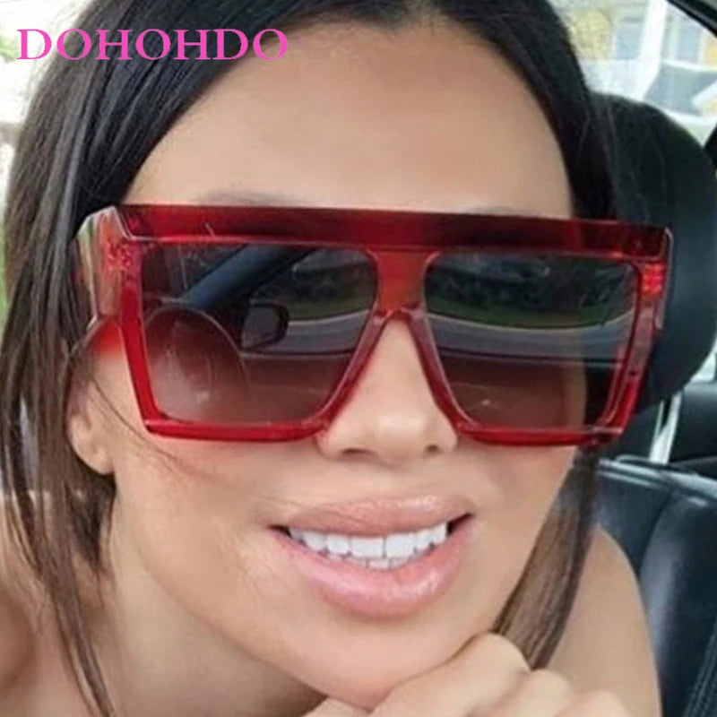 Unisex UV400 Square One-Piece Outdoor Eyeglasses