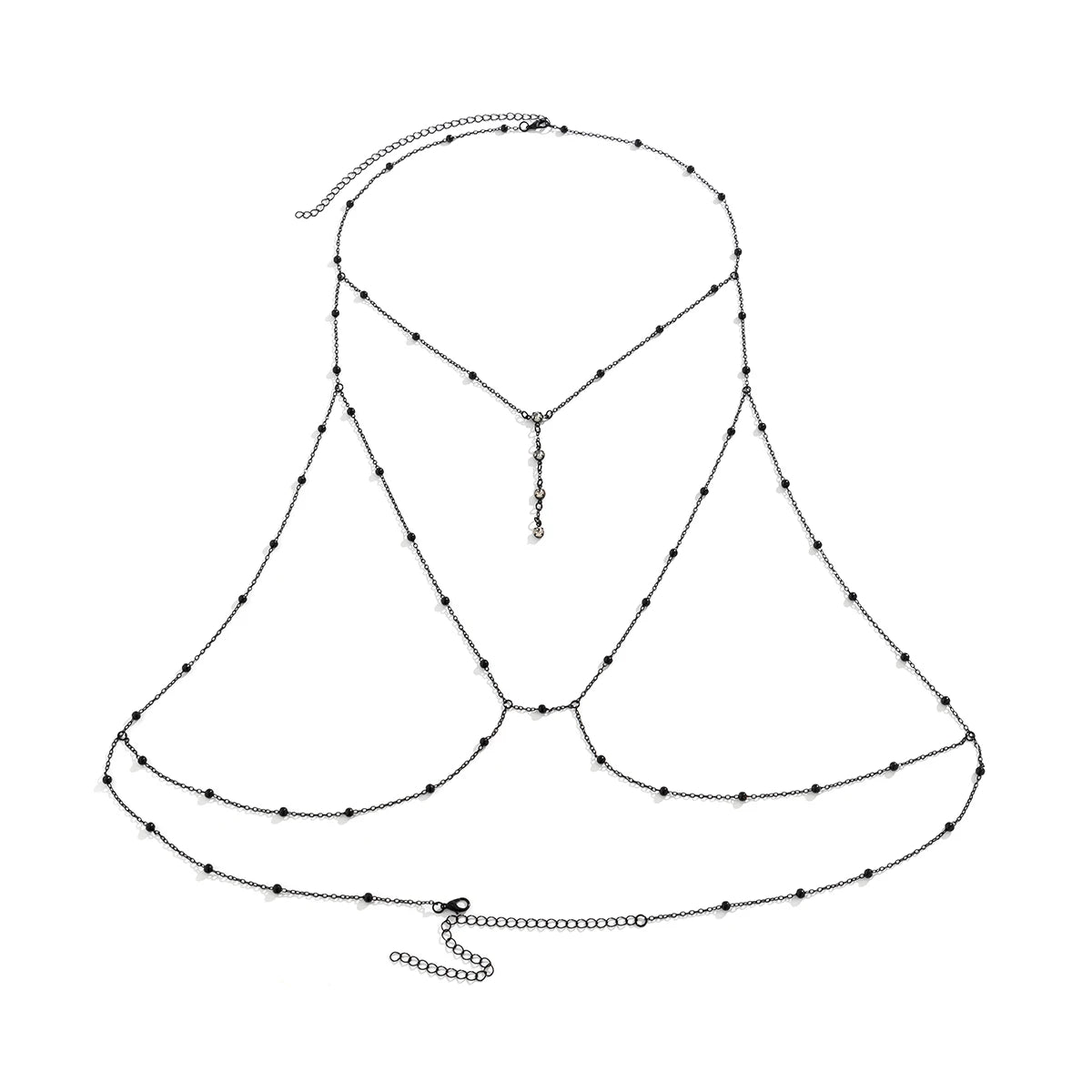 Cross Chest Bra Waist Belly Chain Necklace