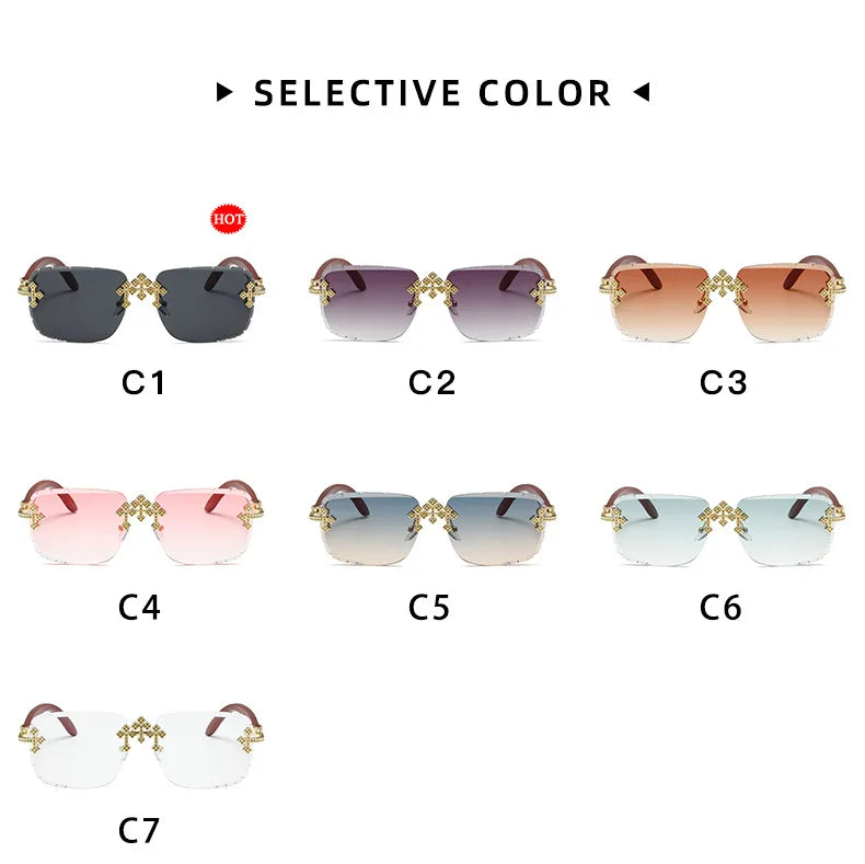 Rimless Square Luxury Shades UV400