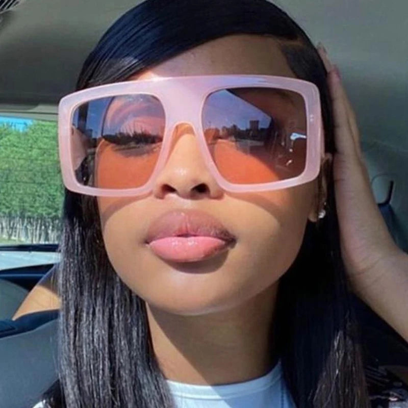 Oversized Punk Cycling Square Sunglasses