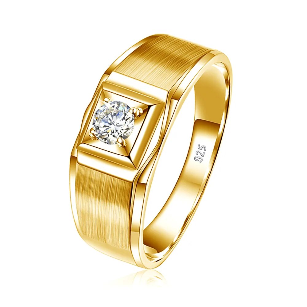 0.8ct Moissanite Ring Gold