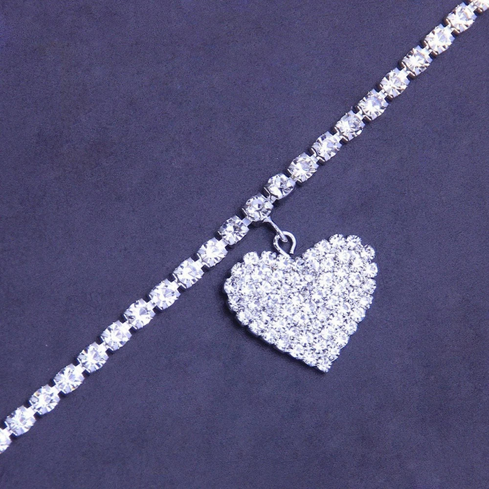 Luxury  Heart Pendant Chain Anklets