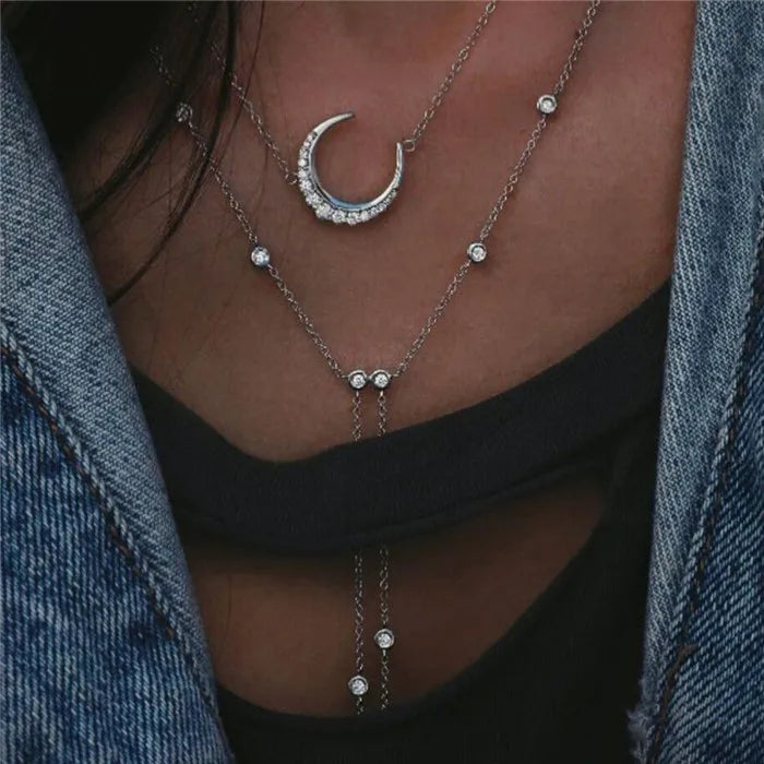 Boho Multi-element Crystal Necklaces