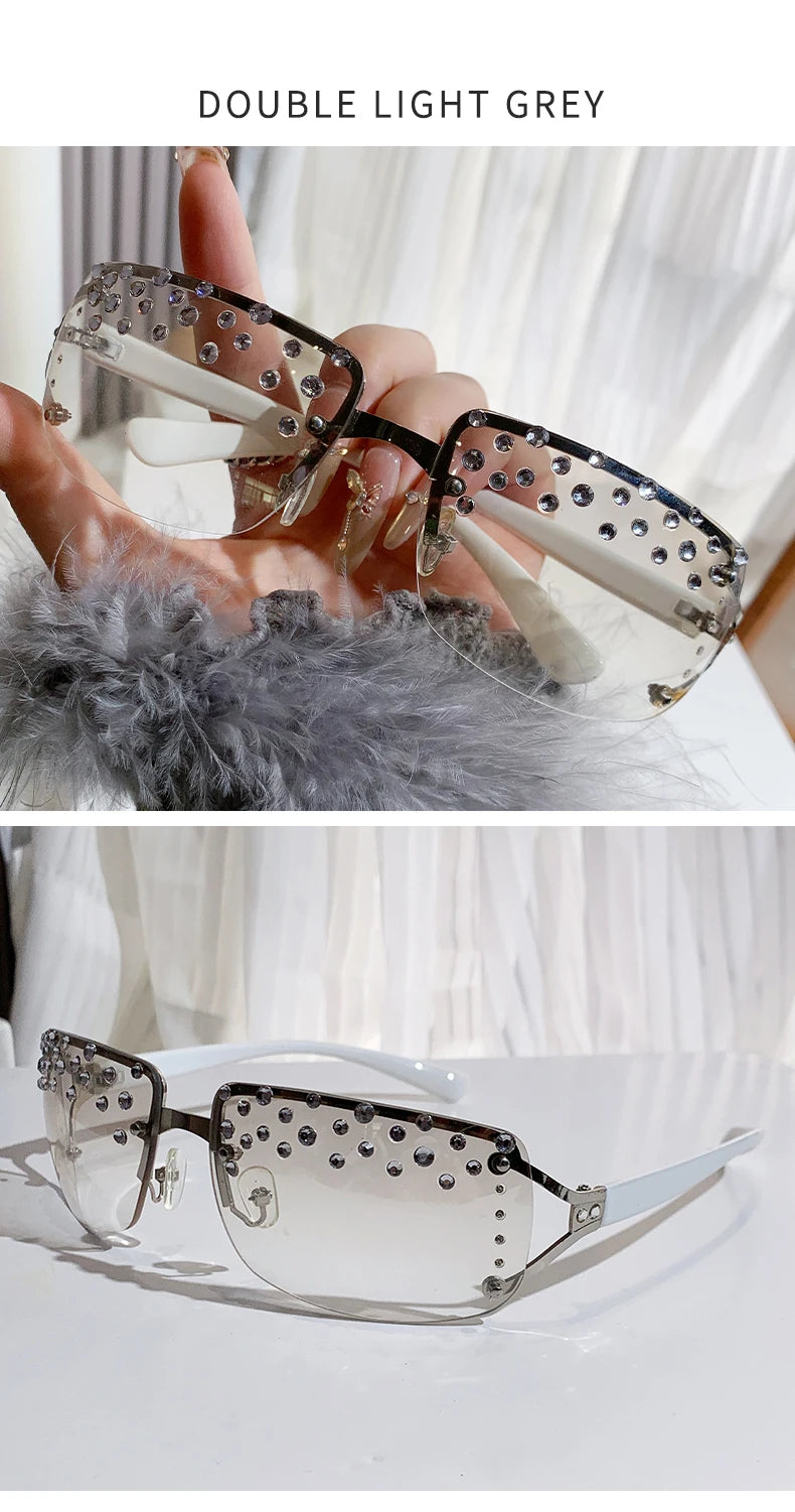 Handmade Diamond Frameless Sunglasses