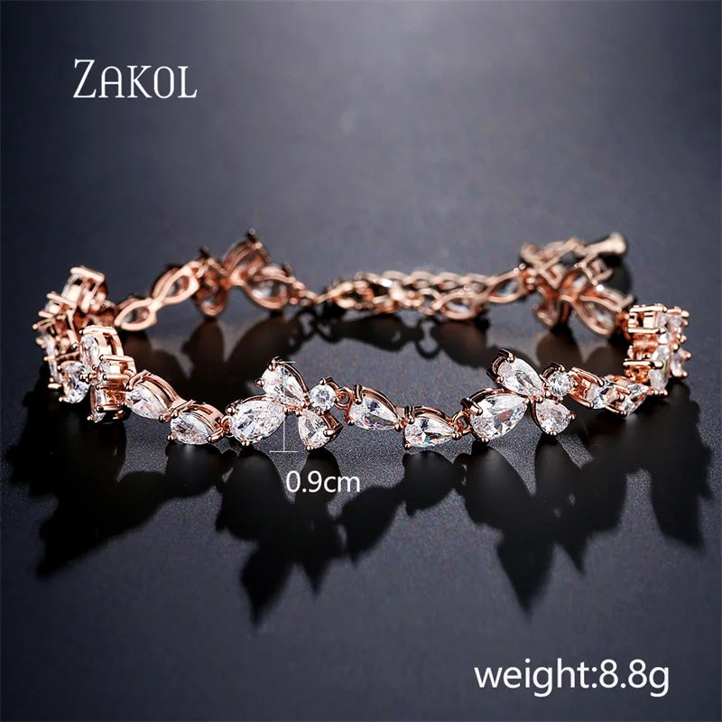 Leaf Bridal Charm Bracelet Jewelry