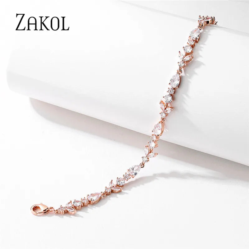 Leaf Bridal Charm Bracelet Jewelry