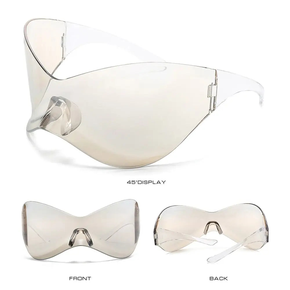 Futuristic Wrap Chic Rimless Shades