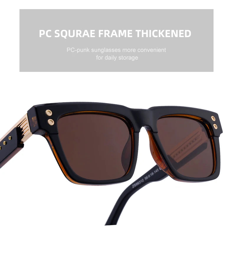 Classic Square Steampunk Eyewear -UV400