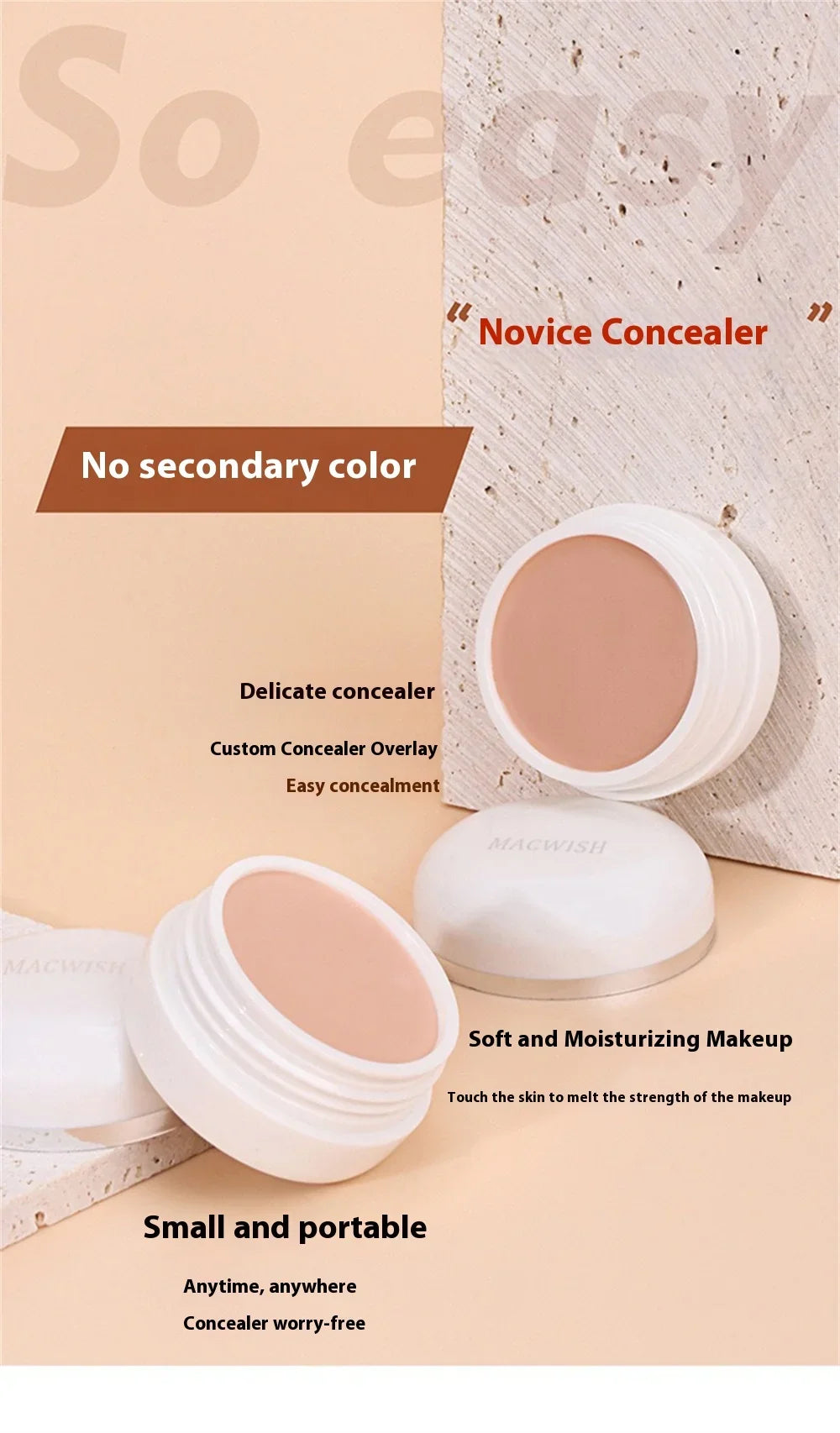 High Coverage Concealer | Lasting Waterproof Foundation | BB Cream |Cover Anti Dark Circle Freckle