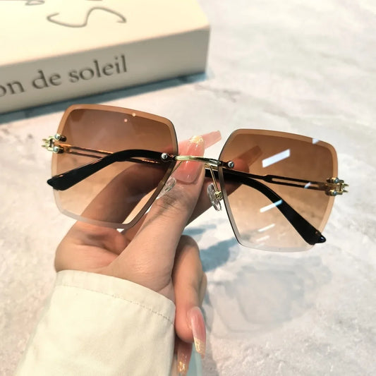 Square Rimless Gradient Sun Shades