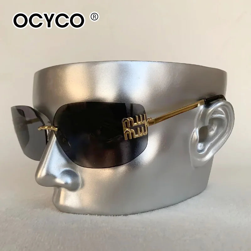 Frameless UV400 Luxury Brand Sunglasses