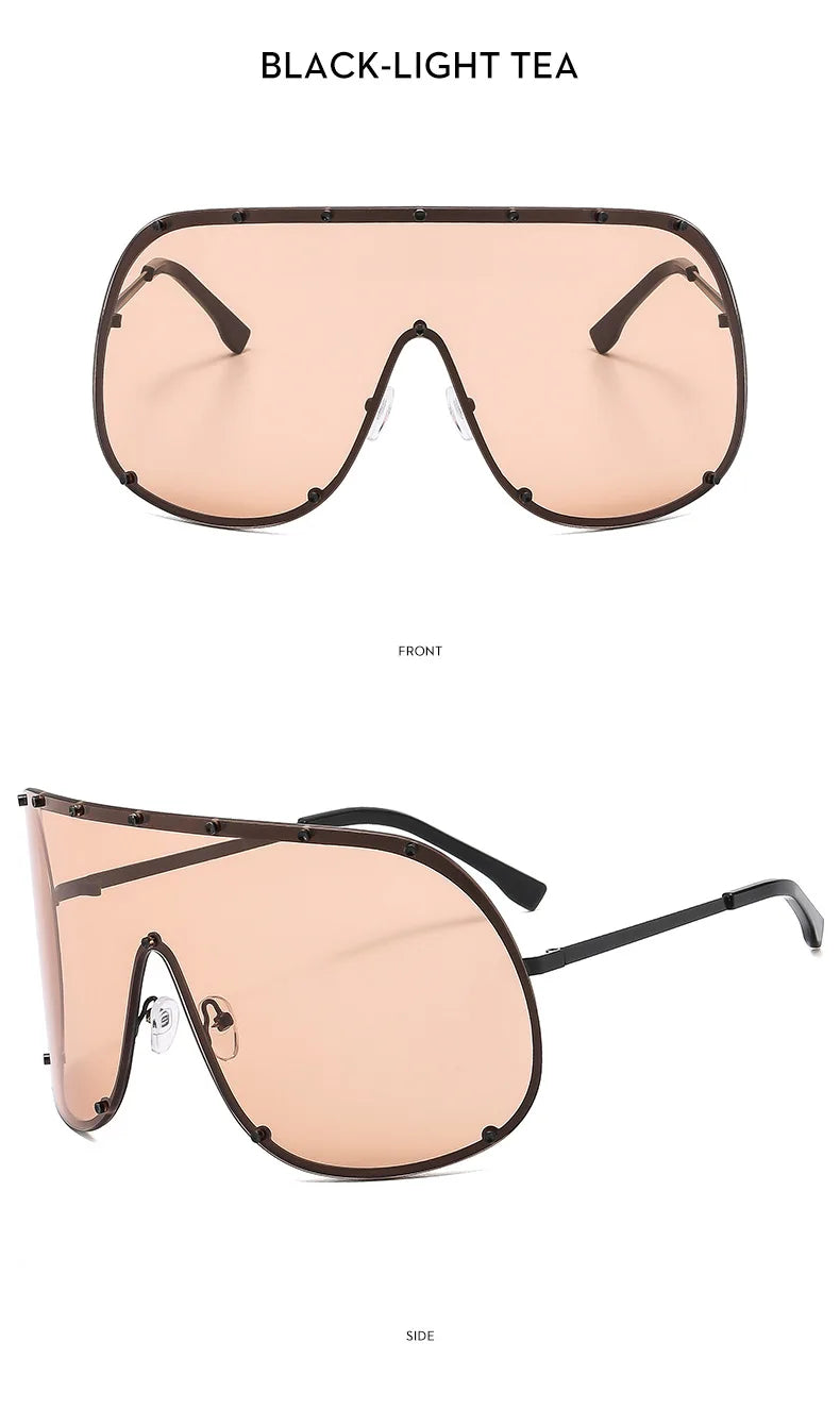 Celebrity Style High-End Brown Anti-Uv Sunglasses