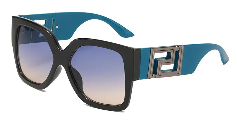 Luxury Stylish Square Retro Gradient Tone Sunglasses.