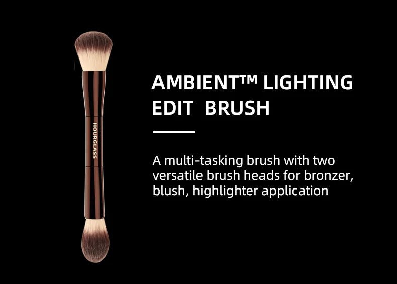 Vegan brush travel brush set includes 7 brushes for the eye and face with a bag gift box packaging