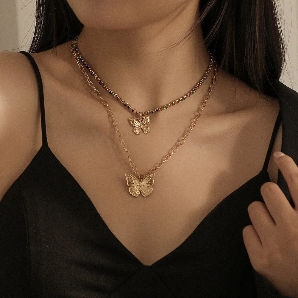 Butterfly Aesthetic Charms  Ncklace