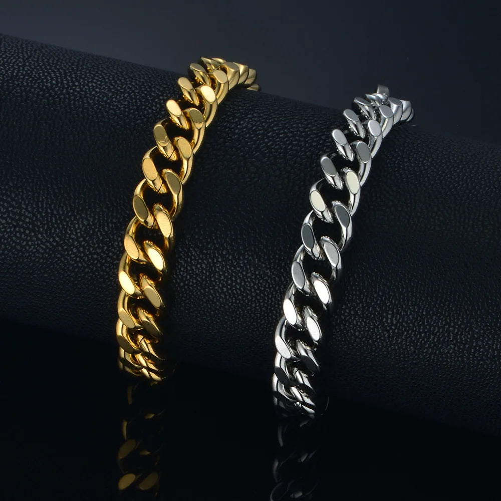 Cuban Link Gold / Silver Color Jewelry Gift