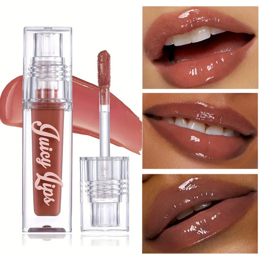 Hydrating Crystal Lip Oil - Plumping & Moisturizing Gloss with Tinted Shades