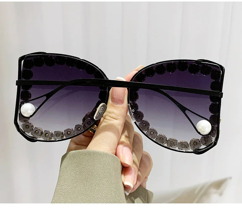 Luxury Diamonds UV400 Eyewear | European And American Style Sun Glasses