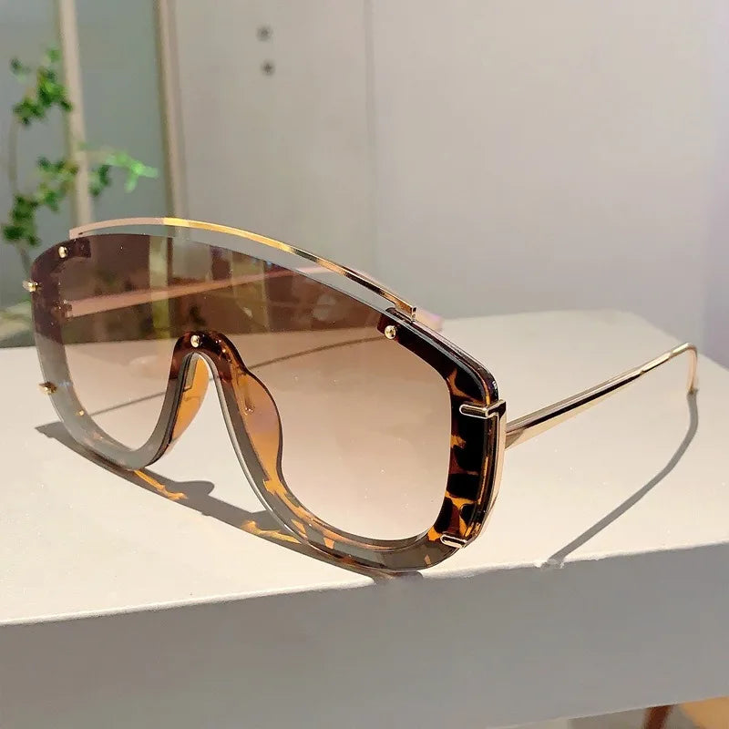 Leopard Stylish Luxury Oversize Sunglasses