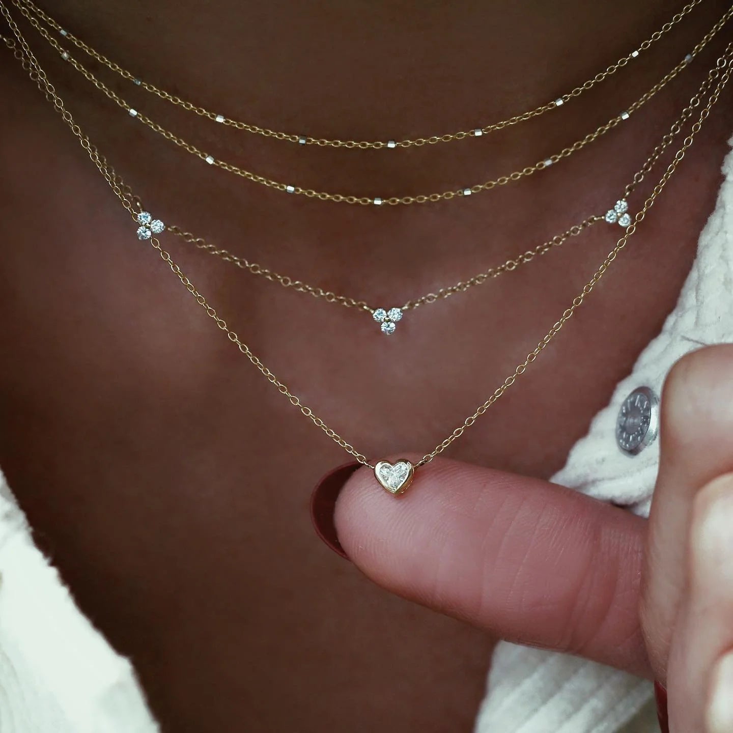 Multi-layer Crystal Pendant Necklace